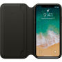 Originele Folio lederen koffer voor Apple iPhone XS - zwart