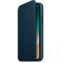 Originele Folio lederen koffer voor Apple iPhone XS - ruimte blauw
