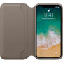 Originele Folio lederen koffer voor Apple iPhone XS - roken