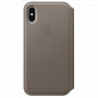 Originele Folio lederen koffer voor Apple iPhone XS - roken