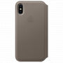 Originele Folio lederen koffer voor Apple iPhone XS - roken