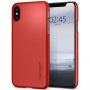 Spigen uiterst dunne, resistente hoes voor Apple iPhone XS - rood