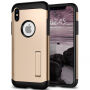 Spigen Pantserwerende hoes met standaard voor Apple iPhone XS - goud