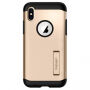 Spigen Pantserwerende hoes met standaard voor Apple iPhone XS - goud