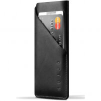 Mujjo precisie lederen etui met ruimte voor kaarten iPhone 8 / 7 - zwart
