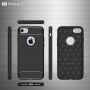 Bestand geborsteld carbon stijl plastic deksel voor iPhone 8 / 7 - donkerblauw