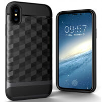 Bestand 3D-diamant plastic deksel in de stijl van een 3D diamant iPhone XS/iPhone X X - grauw