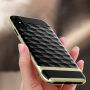 Bestand 3D-diamant plastic deksel in de stijl van een 3D diamant iPhone XS/iPhone X X - grauw