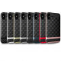 Bestand 3D-diamant plastic deksel in de stijl van een 3D diamant iPhone XS/iPhone X X - grauw
