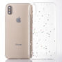 Gekleurde hoes met glitter voor iPhone XS / iPhone X - sterren en stippen - doorzichtig
