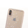 Gekleurde hoes met glitter voor iPhone XS / iPhone X - sterren en stippen - doorzichtig