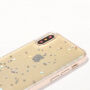 Gekleurde hoes met glitter voor iPhone XS / iPhone X - sterren en stippen - doorzichtig