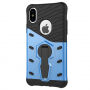 Super bestendige hoes met standaard voor iPhone XS/iPhone X X - blauw