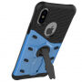 Super bestendige hoes met standaard voor iPhone XS/iPhone X X - blauw