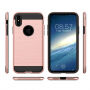 Bestand beschermhoes iPhone XS / iPhone X - geborstelde textuur - donkergroen