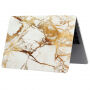 Matte hoes voor MacBook Pro 13" (A1706 / A1708 / A1989 / A2159) - wit-goud marmer