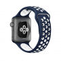 Siliconen band voor Apple Watch 42mm / 41mm / 40mm / 38mm - blauw-wit