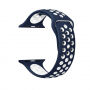 Siliconen band voor Apple Watch 42mm / 41mm / 40mm / 38mm - blauw-wit
