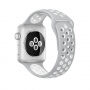 Siliconen band voor Apple Watch 42mm / 41mm / 40mm / 38mm - grijs-wit