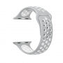 Siliconen band voor Apple Watch 42mm / 41mm / 40mm / 38mm - grijs-wit