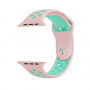 Siliconen band voor Apple Watch 42mm / 41mm / 40mm / 38mm - roze-turkoois