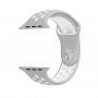 Siliconen band voor Apple Watch 42mm / 41mm / 40mm / 38mm - grijs-wit