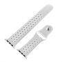 Siliconen band voor Apple Watch 42mm / 41mm / 40mm / 38mm - grijs-wit