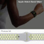 Siliconen band voor Apple Watch 42mm / 41mm / 40mm / 38mm - grijs-wit