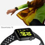 Siliconen band voor Apple Watch 42mm / 41mm / 40mm / 38mm - grijs-wit
