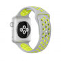 Siliconen band voor Apple Watch 42mm / 41mm / 40mm / 38mm - grijs-geel
