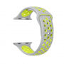 Siliconen band voor Apple Watch 42mm / 41mm / 40mm / 38mm - grijs-geel