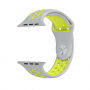 Siliconen band voor Apple Watch 42mm / 41mm / 40mm / 38mm - grijs-geel