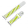 Siliconen band voor Apple Watch 42mm / 41mm / 40mm / 38mm - grijs-geel