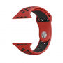 Siliconen band voor Apple Watch 42mm / 41mm / 40mm / 38mm - rood-zwart