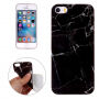 Beschermende plastic hoes voor iPhone 5 / 5S / SE (2016) - zwart marmer