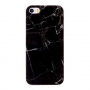Beschermende plastic hoes voor iPhone 5 / 5S / SE (2016) - zwart marmer