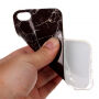 Beschermende plastic hoes voor iPhone 5 / 5S / SE (2016) - zwart marmer