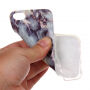 Beschermende plastic hoes voor iPhone 5 / 5S / SE (2016) - paars marmer