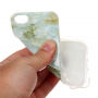 Beschermende plastic hoes voor Apple iPhone 5 / 5S / SE (2016) - lichtblauw marmer