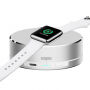 3 in 1 Power Bank, oplaadstandaard en beschermende kabelbehuizing voor Apple horloge - zilver