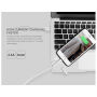 MCDODO USB kabel met bliksem / micro USB / USB-C connectoren voor Apple iPhone - 1m - wit