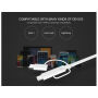 MCDODO USB kabel met bliksem / micro USB / USB-C connectoren voor Apple iPhone - 1m - wit