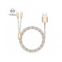 MCDODO USB-kabel met twee bliksemaansluitingen voor Apple iPhone - 1m - goud