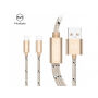 MCDODO USB-kabel met twee bliksemaansluitingen voor Apple iPhone - 1m - goud