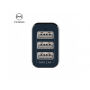 MCDODO Autolader met drie poorten (5V / 5.2A) voor Apple iPhone / iPad / iPad / MCDODO autolader met drie poorten (5V / 5.2A) voor Apple iPhone / iPad / iPod - grauw