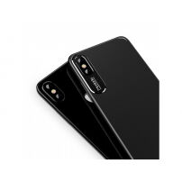 MCDODO beschermhoes met aluminium coating voor bescherming van de camera's voor Apple iPhone XS - zwart