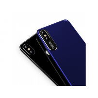 MCDODO beschermhoes met aluminium coating voor bescherming van de camera's voor Apple iPhone XS - blauw