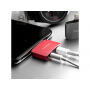 MCDODO-reductie met bliksem en 3,5-aansluiting voor Apple iPhone - rood