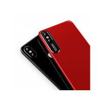 MCDODO beschermhoes met aluminium coating voor bescherming van de camera's voor Apple iPhone XS - rood