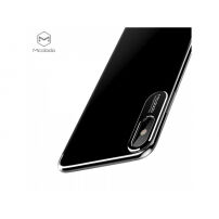 MCDODO beschermhoes met aluminium coating voor bescherming van de camera's voor Apple iPhone XS - doorschijnend zwart